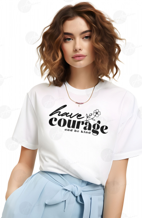 Cu Mesaj - Tricou dama, BOHO Inspirational - Have Courage