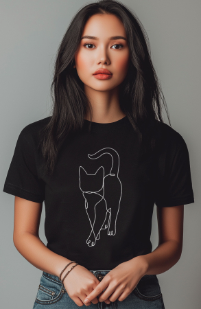 Pisici - Tricou dama, Pisica, Mers elegant de Felina,