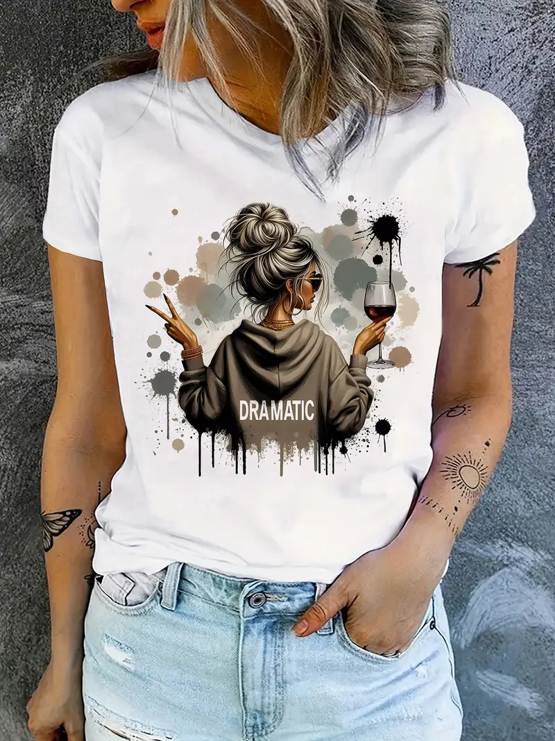 Tricouri imprimeu Dama - Tricou Dama, Dramatic