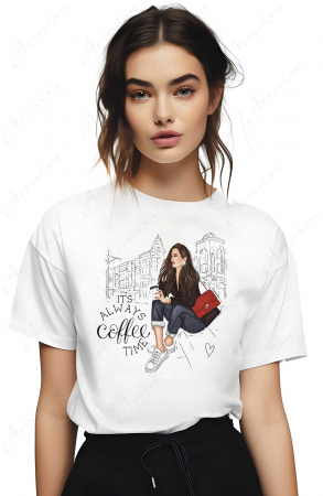 Coffee - Tricou dama, Coffee in Paris