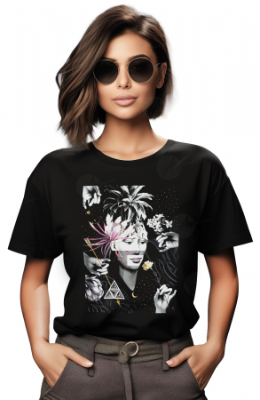 Flori - Tricou dama, The universe of a flower