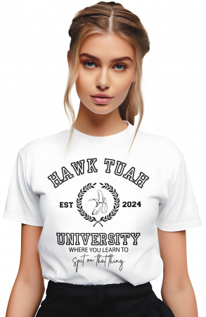 Text - Tricou dama, Hawk Tuah University
