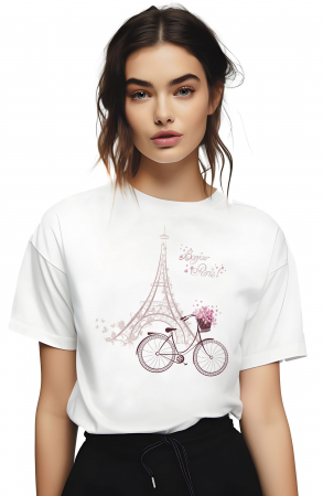 Orase - Tricou dama, Bonjour Paris