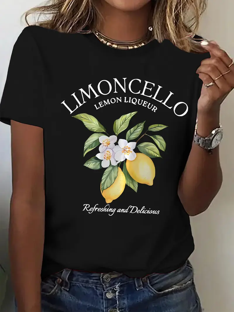 Tricouri imprimeu Dama - Tricou dama Limoncello