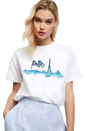 Orase - Tricou dama, Blu Paris