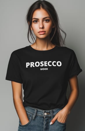 Diverse - Tricou dama, Prosecco Mood, Negru