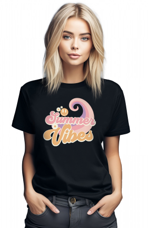 Tricouri imprimeu Dama - Tricou dama, Summer Vibes