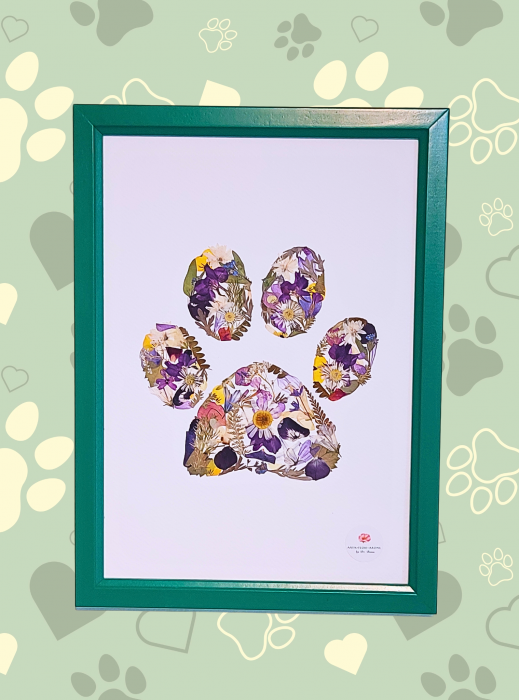 "Happy Paws" N*1 / Tablou cu flori presate [3]