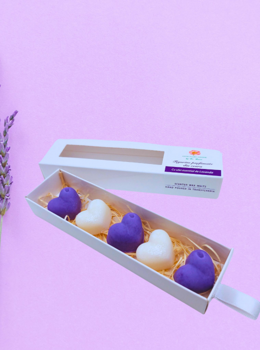 "Melting Hearts" - Figurine din ceara cu ulei esential de Lavanda [3]