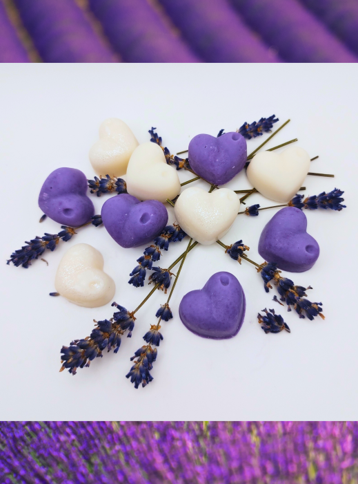 "Melting Hearts" - Figurine din ceara cu ulei esential de Lavanda [2]