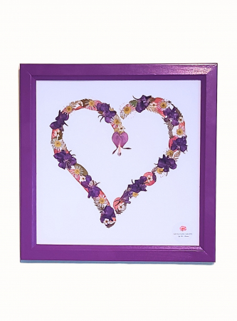 "Bleeding Heart" N*1 / Tablou cu flori presate [1]