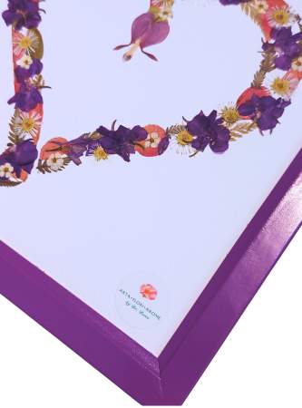 "Bleeding Heart" N*1 / Tablou cu flori presate [2]