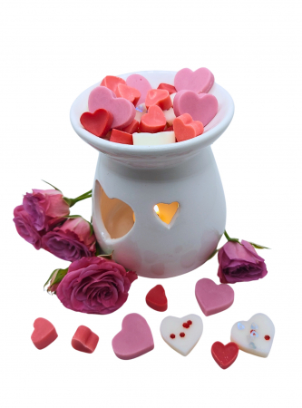 FIGURINE CEARA / Aromaterapie - Inima Trandafirie - Figurine din ceara parfumata