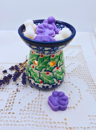 FIGURINE CEARA / Aromaterapie - "Melting Paws" - Figurine din ceara cu ulei esential de Lavanda