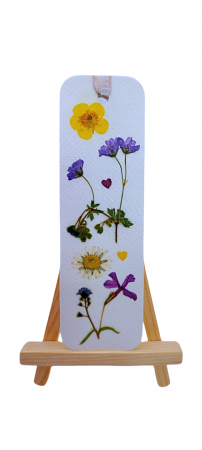 SEMNE DE CARTE CU FLORI - Semn de carte cu flori presate