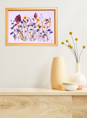 "Simfonia florilor de camp" N*1 / Tablou cu flori presate [2]