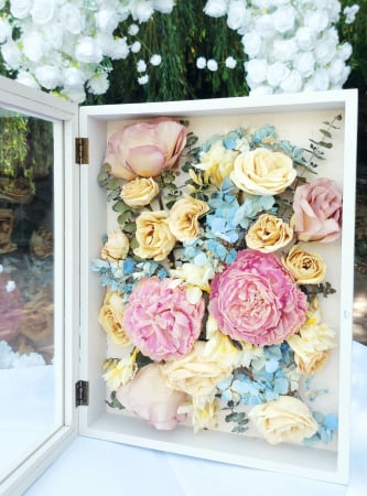 Tablouri personalizate - Tablou 3D cu flori din buchetul miresei