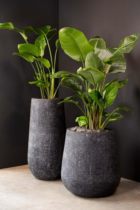 Ghiveci ARTIC STONE rotund, 63/68 cm, aspect de piatră [2]