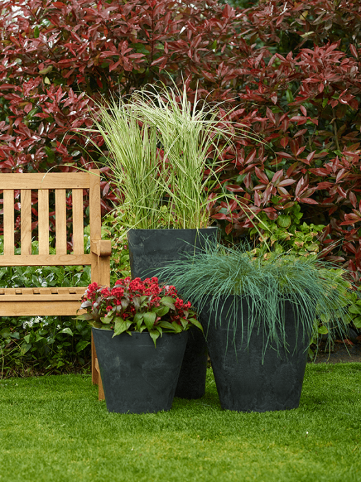 Ghiveci ARTSTONE Claire 43/39 cm, negru [2]