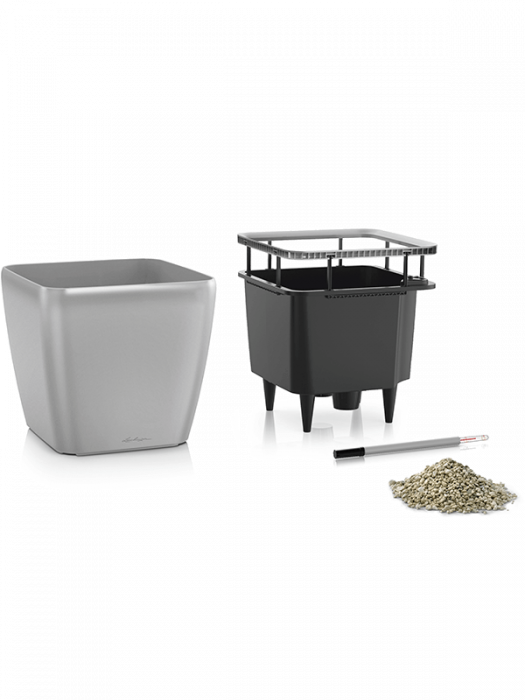 Ghiveci LECHUZA Premium Quadro LS Argintiu 21 x 21 / 20 [2]