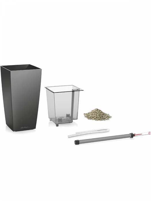 Ghiveci LECHUZA Maxi-Cubi Antracit 14 x 14 / 26 [2]