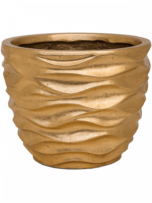 Ghiveci LUXE LITE GLOSSY SEA auriu 40 x 30 [1]