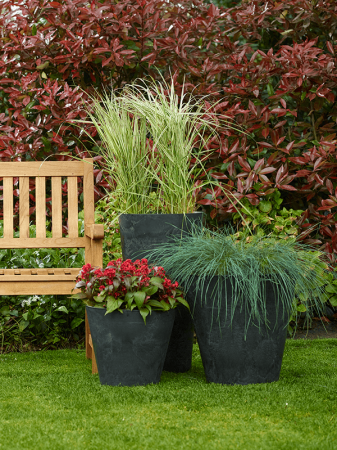 Ghiveci ARTSTONE Claire 22/20 cm, negru [1]