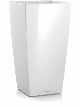 Ghivece de exterior - Ghiveci LECHUZA Cubico Alb 22 x 22 x 41