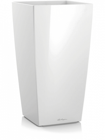 Ghivece de exterior - Ghiveci LECHUZA Cubico Alb 30 x 30 x 56