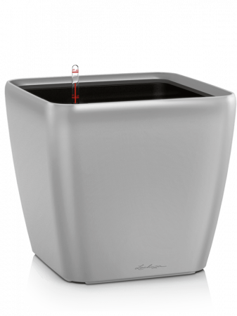 Ghivece de exterior - Ghiveci LECHUZA Premium Quadro LS Argintiu 21 x 21 x 20