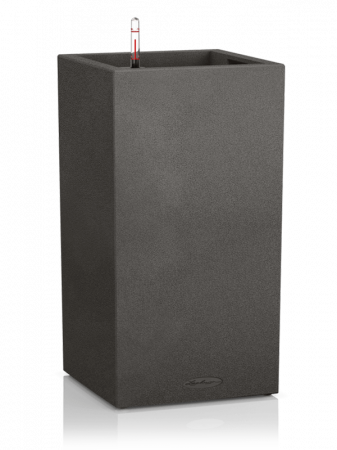 Ghivece de exterior - Ghiveci LECHUZA Balconera Stone Sand Graphite Black 30 x 30 x 56