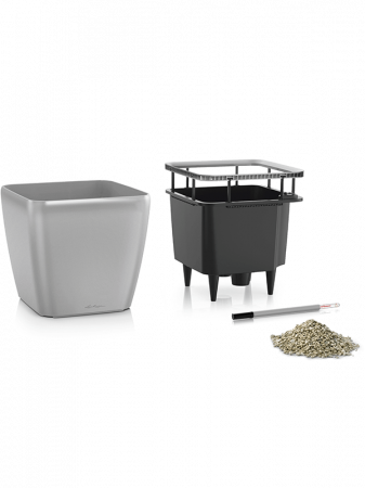 Ghiveci LECHUZA Premium Quadro LS Argintiu 21 x 21 x 20 [1]