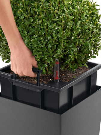 Ghiveci LECHUZA Premium Cubico Negru 40 x 40 x 75 [2]