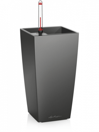 Ghivece de exterior - Ghiveci LECHUZA Cubico Cottage Antracit 14 x 14 x 26