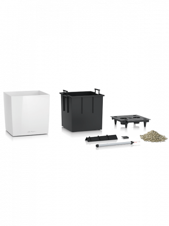 Ghiveci LECHUZA Premium Cube Alb 30 x 30 / 30 [1]