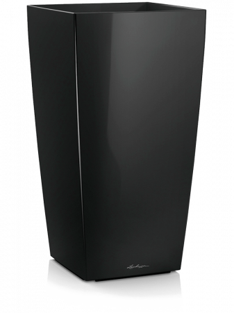 Ghivece de exterior - Ghiveci LECHUZA Premium Cubico Negru 22 x 22 x 41