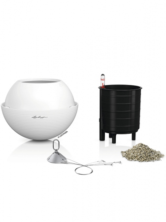 Ghivece de interior - Ghiveci LECHUZA Premium Quadro LS Alb 28 x 28 / 26