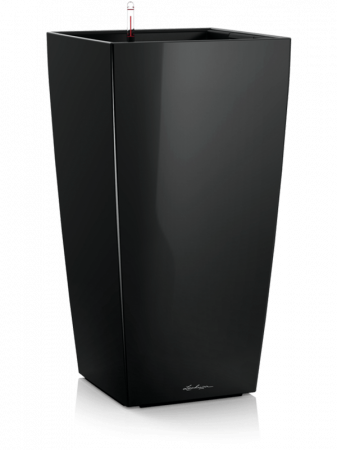 Ghivece de exterior - Ghiveci LECHUZA Premium Cubico Negru 30 x 30 x 56