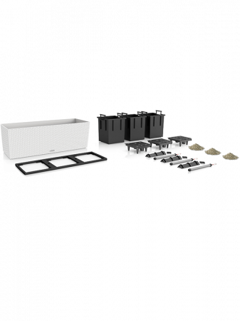 Ghiveci LECHUZA Trio Cottage Alb 130 x 42 / 44 [1]