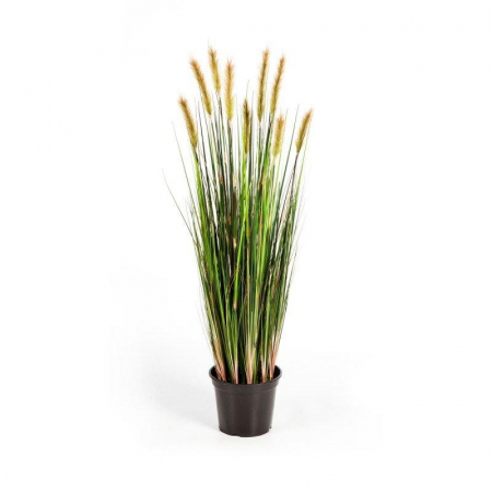 Plante Artificiale - Iarbă decorativă "Foxtail" cu flori verzi