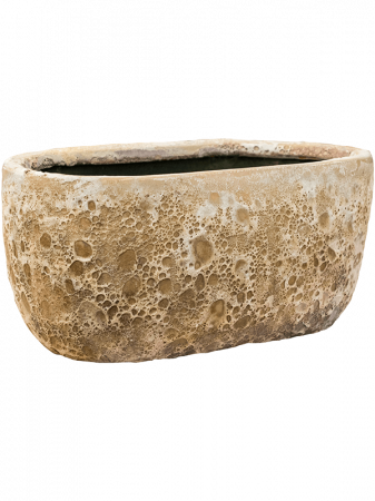Ghivece de interior - Ghiveci LAVA Oval Relic beige 38 x 24 / 19