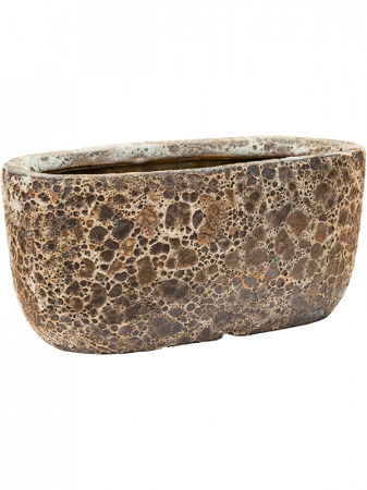 Ghivece de interior - Ghiveci LAVA Oval Relic rust metal (smălțuit pe interior) 31 x 18 / 15