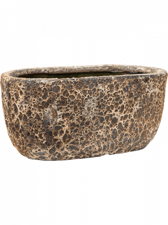 Ghivece de interior - Ghiveci LAVA Oval Relic rust metal (smălțuit pe interior) 38 x 24 / 19