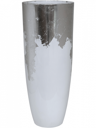 Ghivece de interior - Ghiveci LUXE LITE GLOSSY alb-argintiu 36 x 91