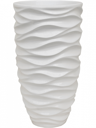 Ghivece - Ghiveci LUXE LITE GLOSSY SEA alb 33 x 60