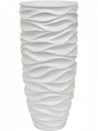 Ghivece de interior - Ghiveci LUXE LITE GLOSSY SEA alb 37 x 91