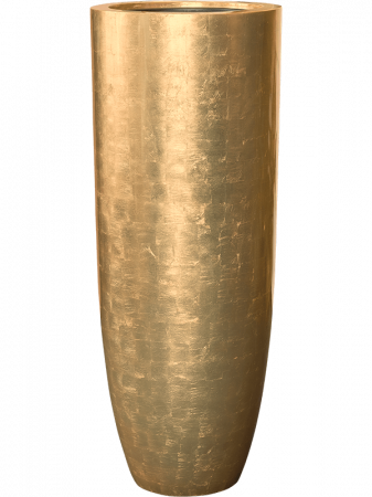 Ghivece de interior - Ghiveci METALLIC SILVER LEAF auriu (cu liner) 46 x 120