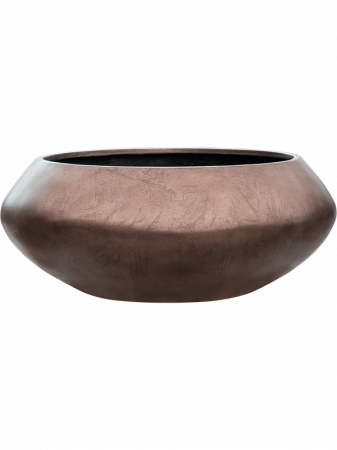 Ghivece de interior - Ghiveci METALLIC SILVER LEAF matt coffee 55 x 22