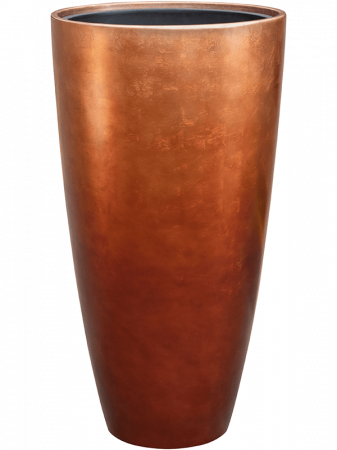 Ghivece de interior - Ghiveci METALLIC SILVER LEAF matt copper (cu liner) 49 x 90