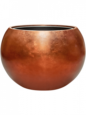 Ghivece de interior - Ghiveci METALLIC SILVER LEAF matt copper (cu liner) 50 x 37